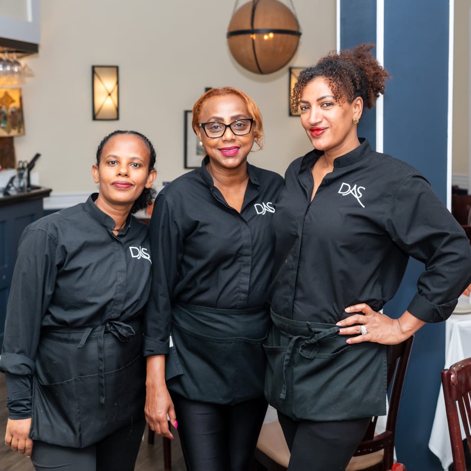 The Das Ethiopian Cuisine restaurant team.