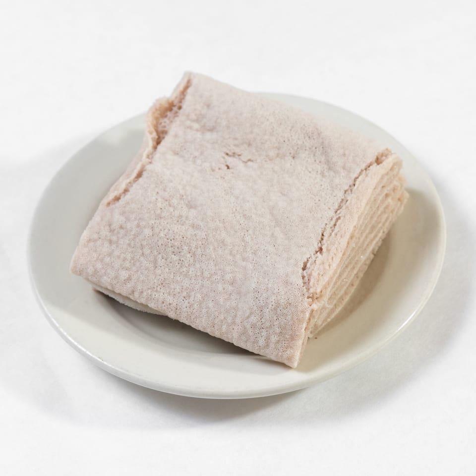 Fresh Ethiopian injera flatbread.