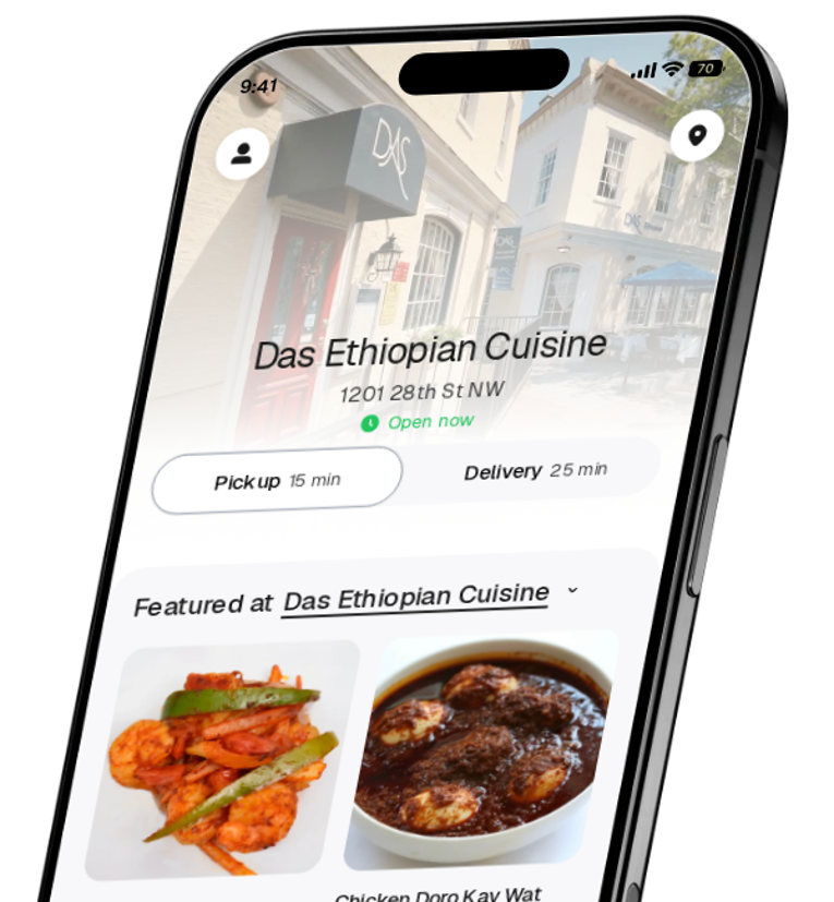 Das Ethiopian Cuisine app preview